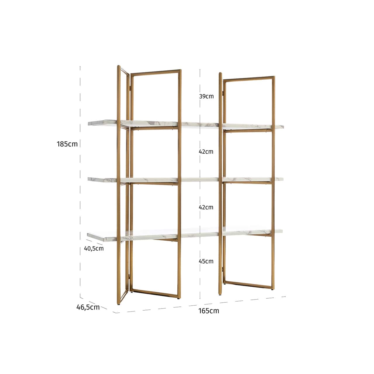 Display unit Lagrand 3 Shelves (Gold)