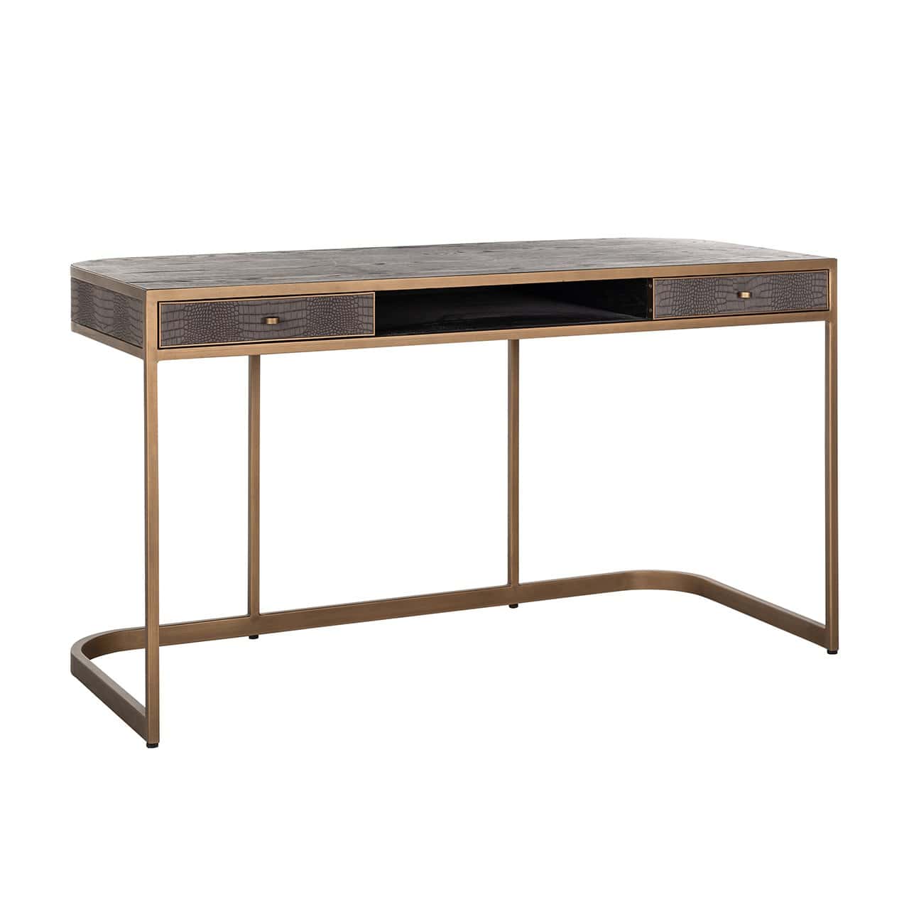 Desk Classio 2-drawers (Brushed Gold)