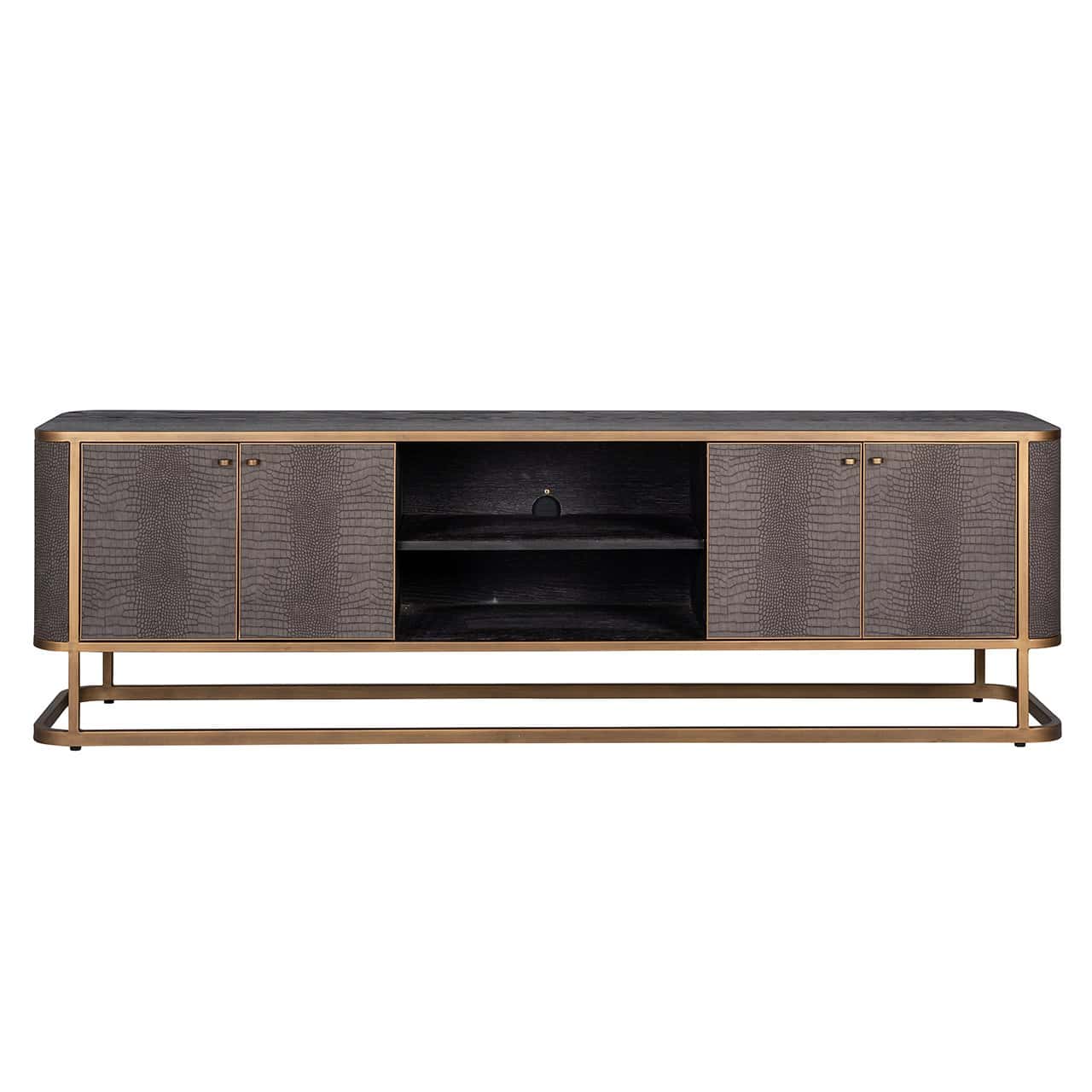 TV-Unit Classio with 4-doors (Brushed Gold)