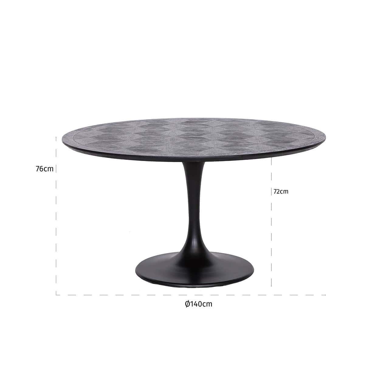 Dining table Blax 140Ø (Black)