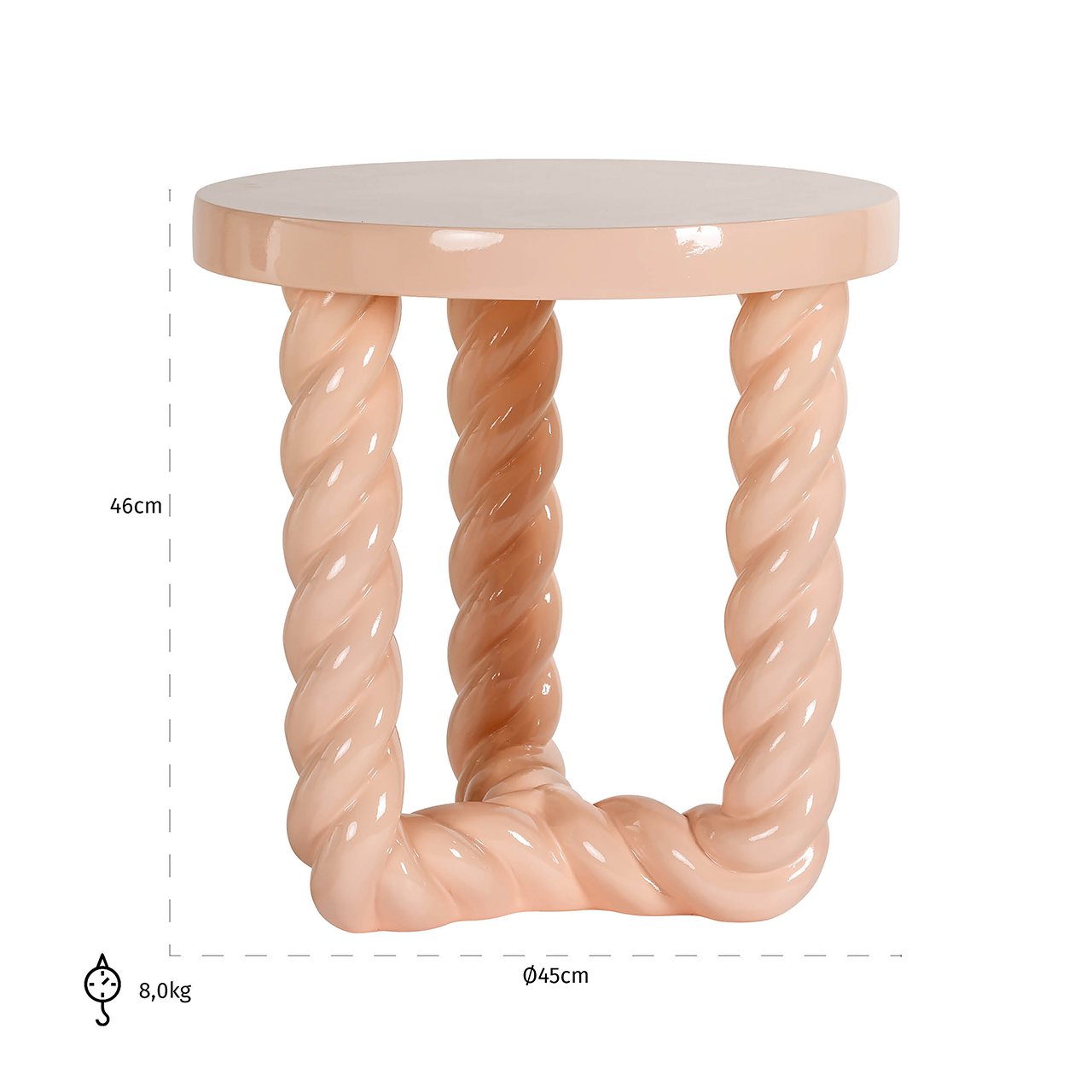 Side table Rosly pink