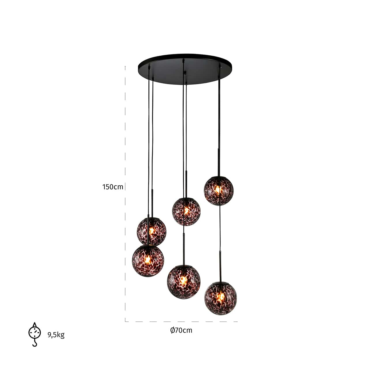 Hanging lamp Kyana big (Black)