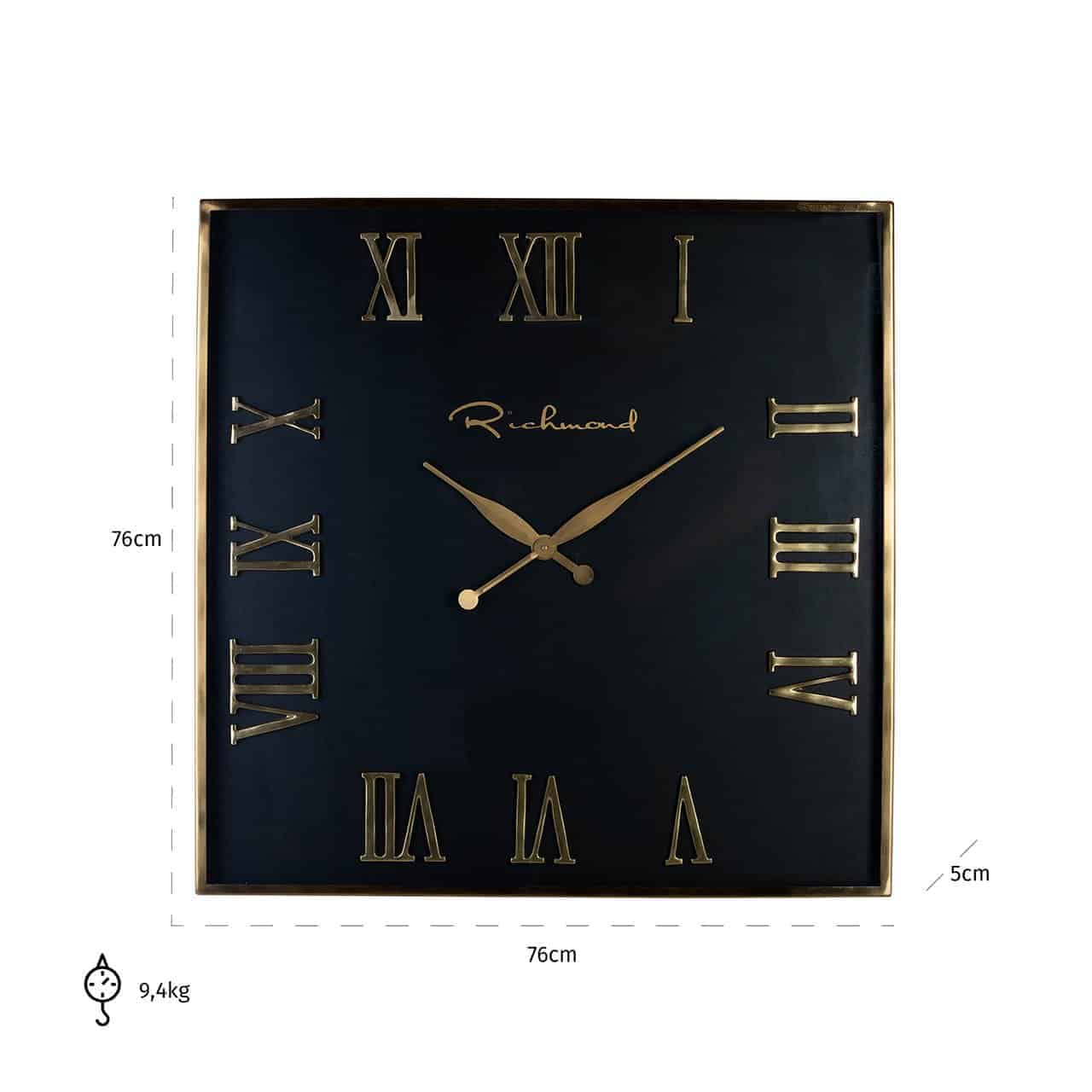 Clock Derial square gold (Gold)