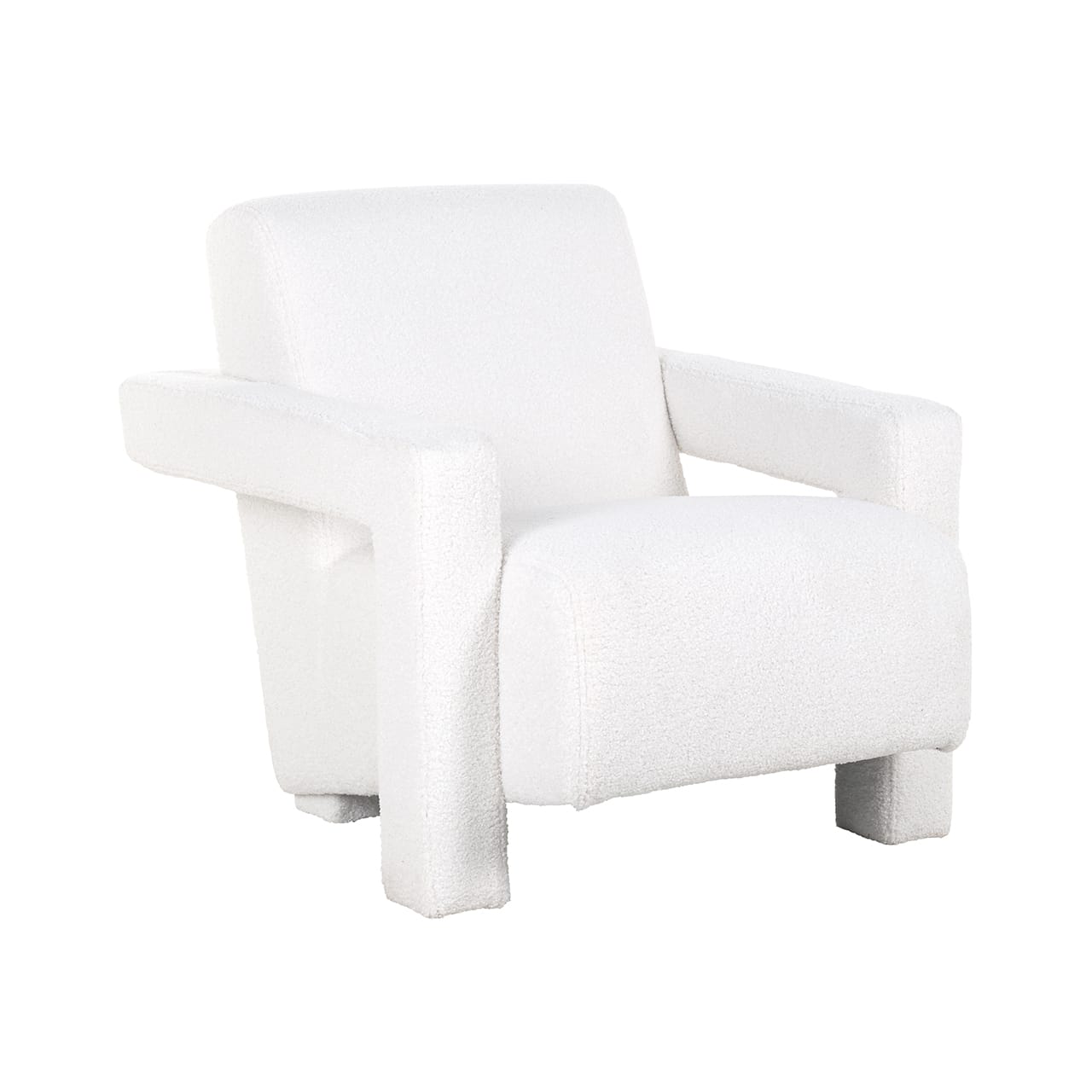Easy chair Casey white furry fire retardant (Himalaya 900 white furry)