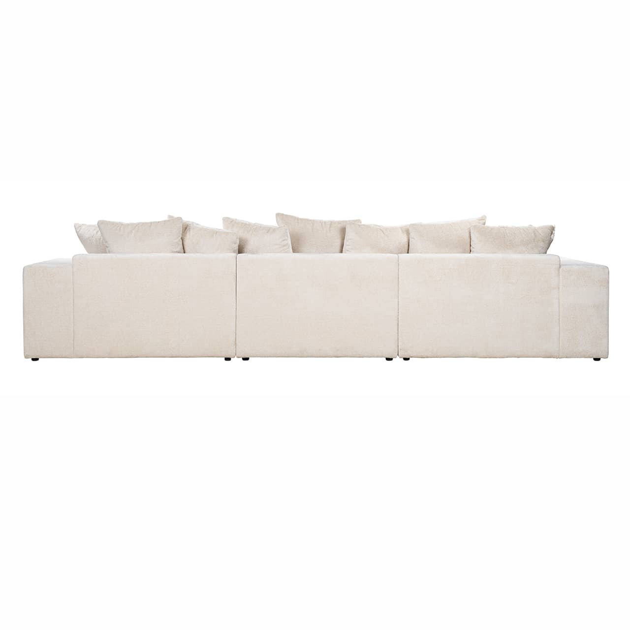 Sofa Alcazar 3 seater + lounge left/right white chenille (Bergen 900 white chenille)