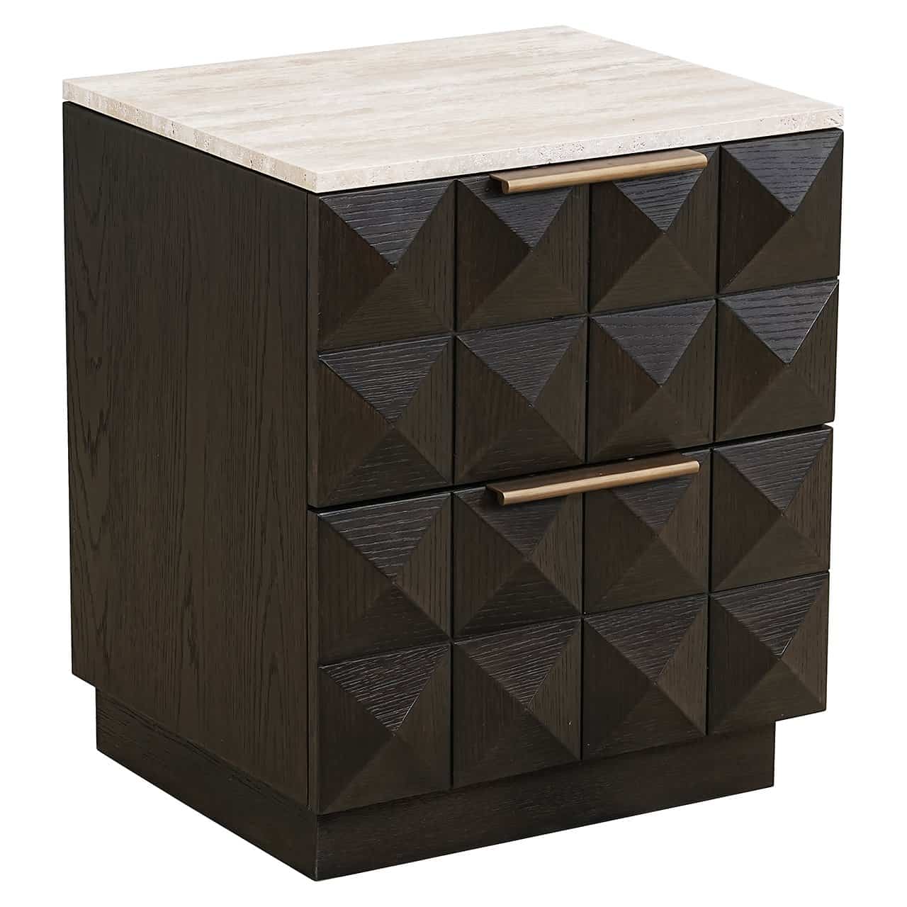 Nightstand Claremont 2-drawers (Brown)