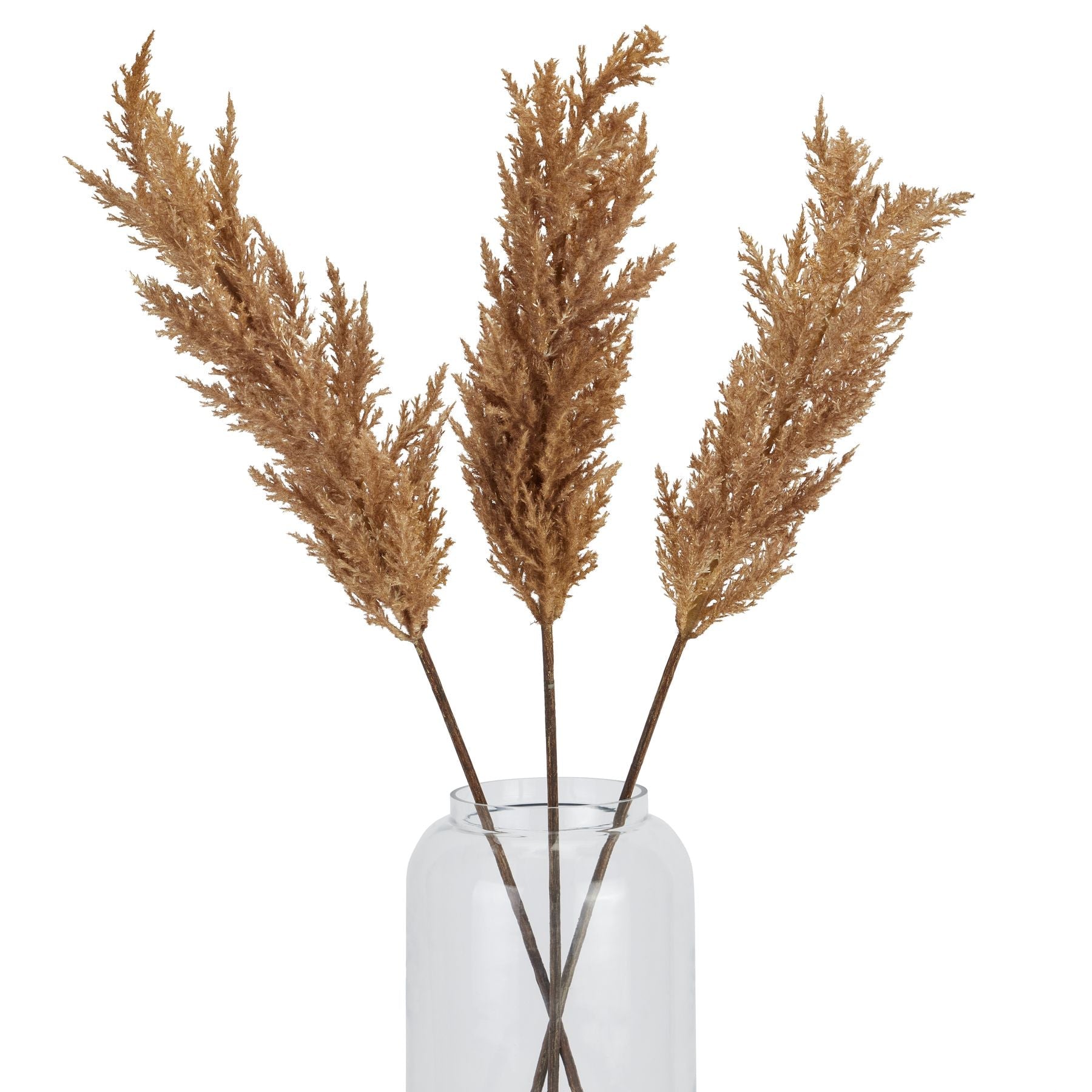 Taupe Faux Dried Pampas Grass Stem