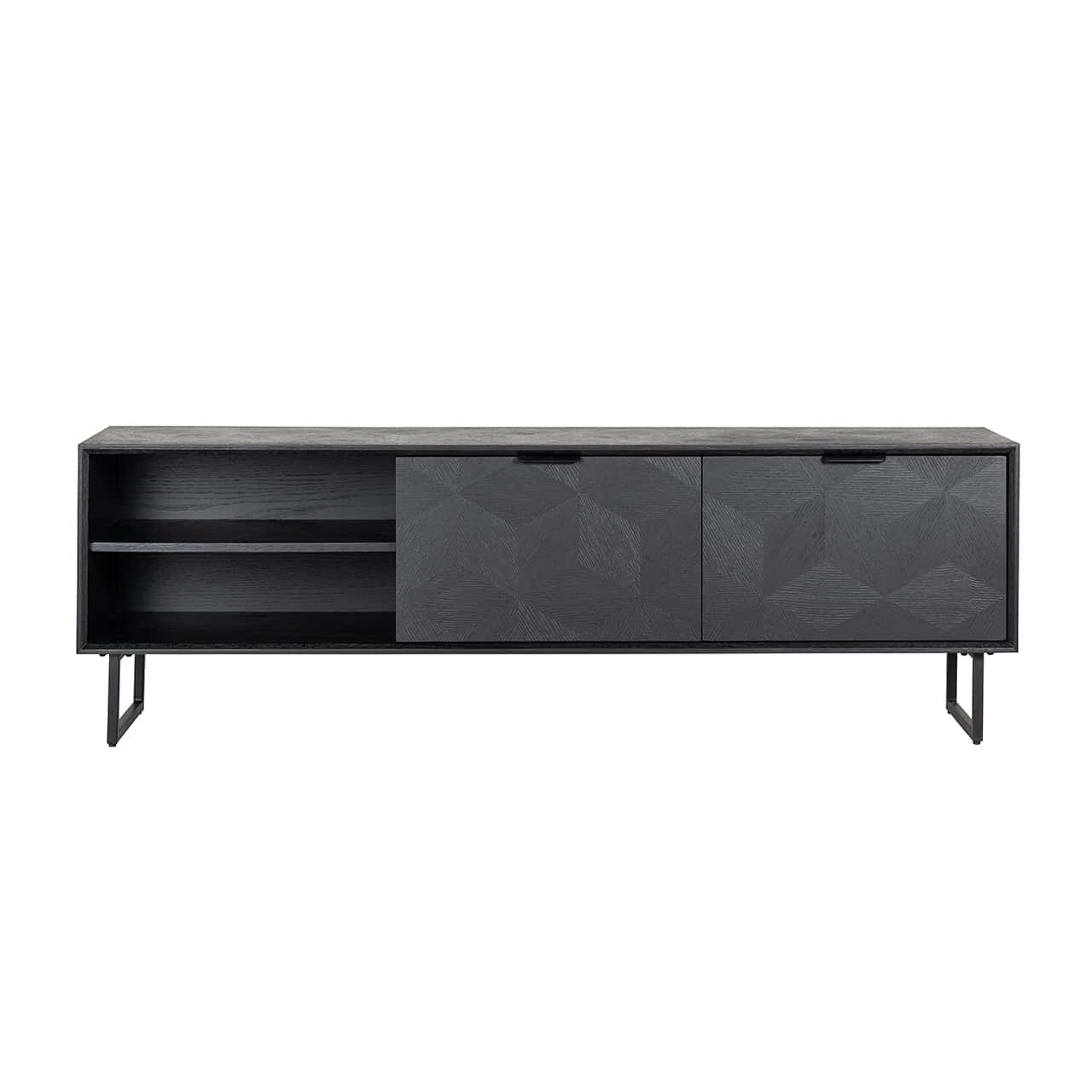 TV-unit Blax 2-flap doors 1-shelf (Black)