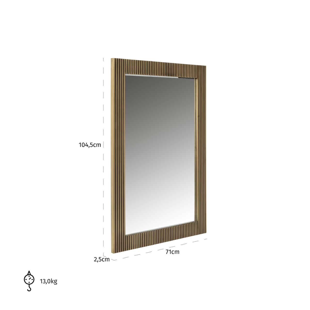 Mirror Ironville rectangular (Gold)