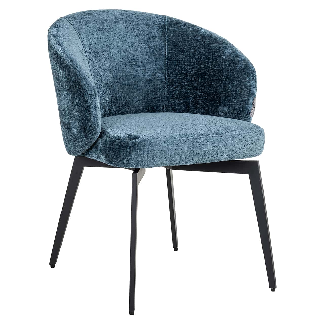 Chair Amphara blue chenille fire retardant