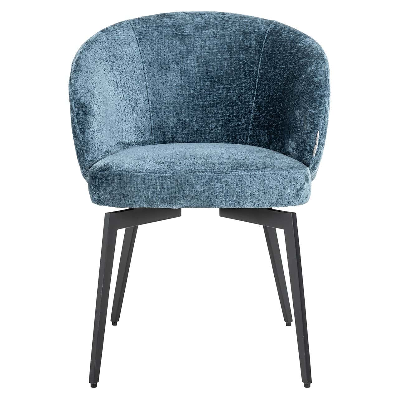 Chair Amphara blue chenille fire retardant